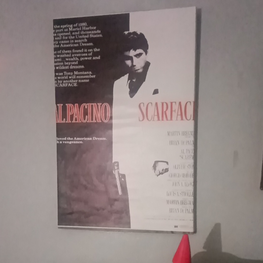 Scarface Classic Movie Poster in Black and White